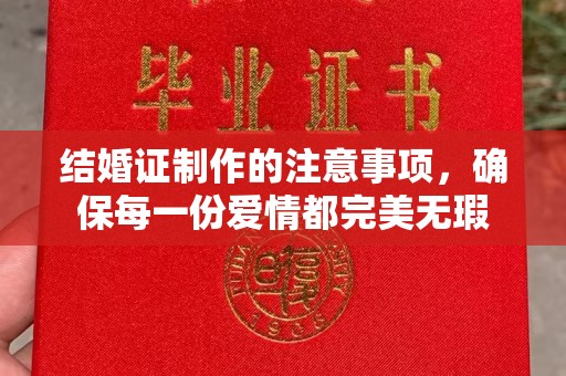 涉县结婚证制作的注意事项，确保每一份爱情都完美无瑕